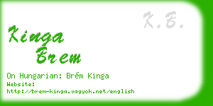 kinga brem business card